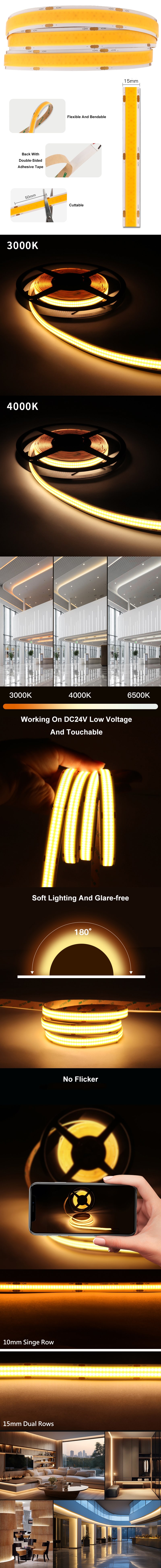 15mm High Power COB Light Strips