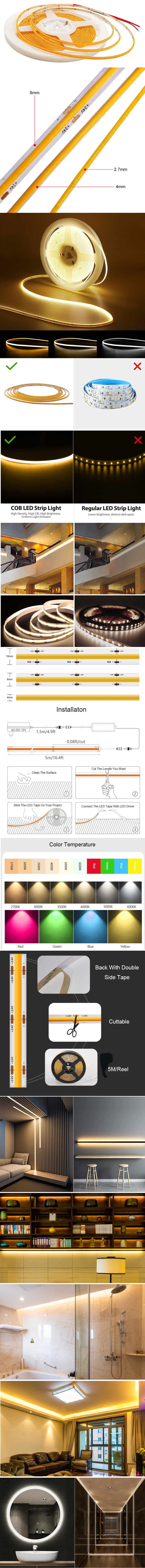 The details of advantage of COB LED stripes
