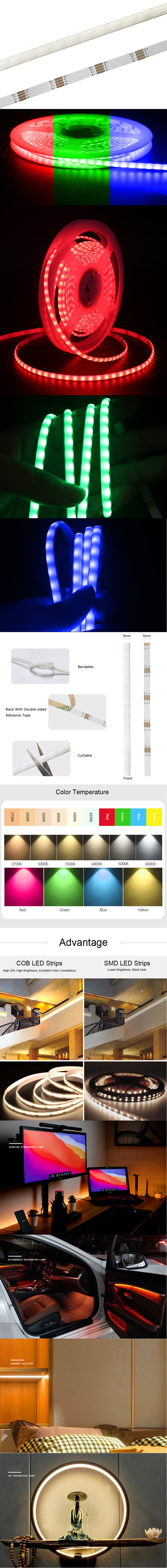 5MM RGB COB Light Strips