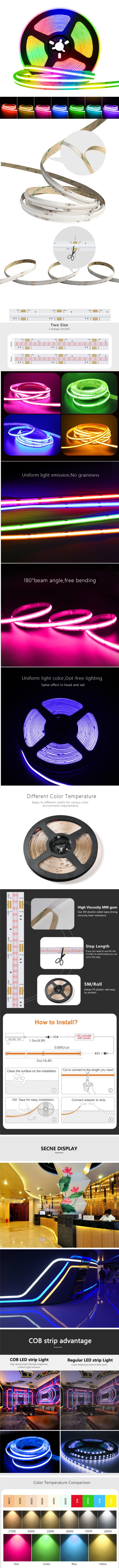 COB LED Flexible Strip Lights