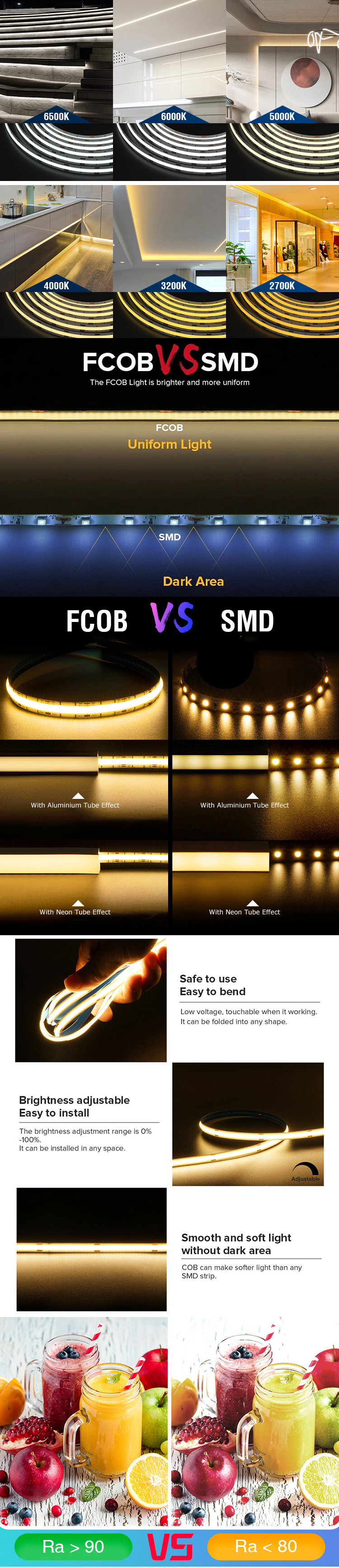 8mm COB LED Strips