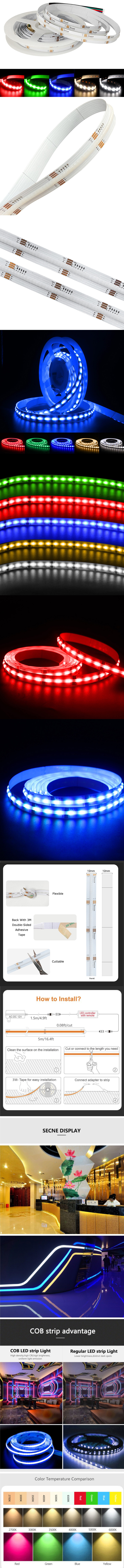 RGB+CCT COB LED Strips