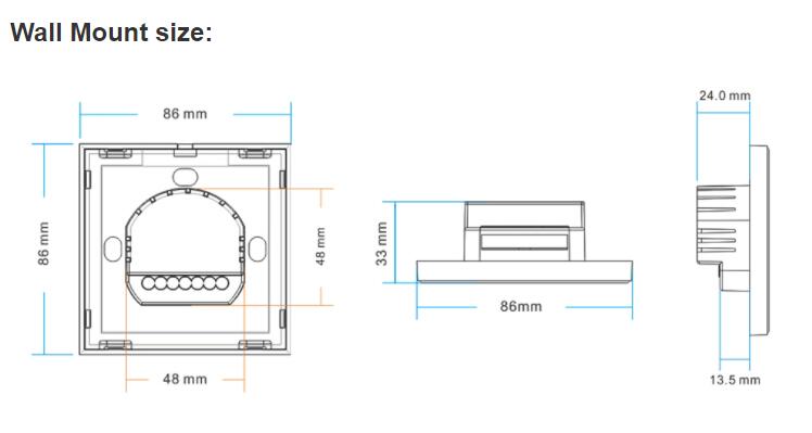 2.4G Wall Panel LED Controller