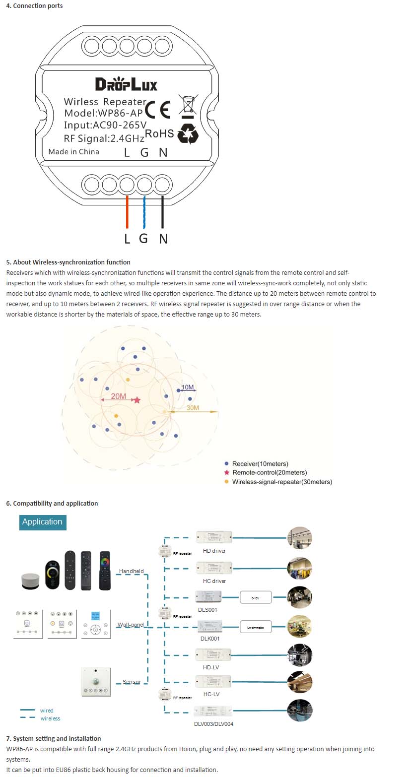 Wireless 2.4GHz LED Repeater