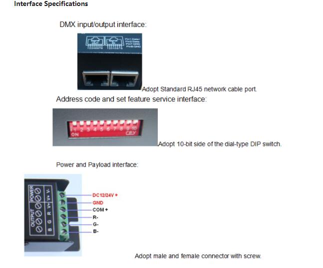 RF DMX 512 Light Decoder Interface
