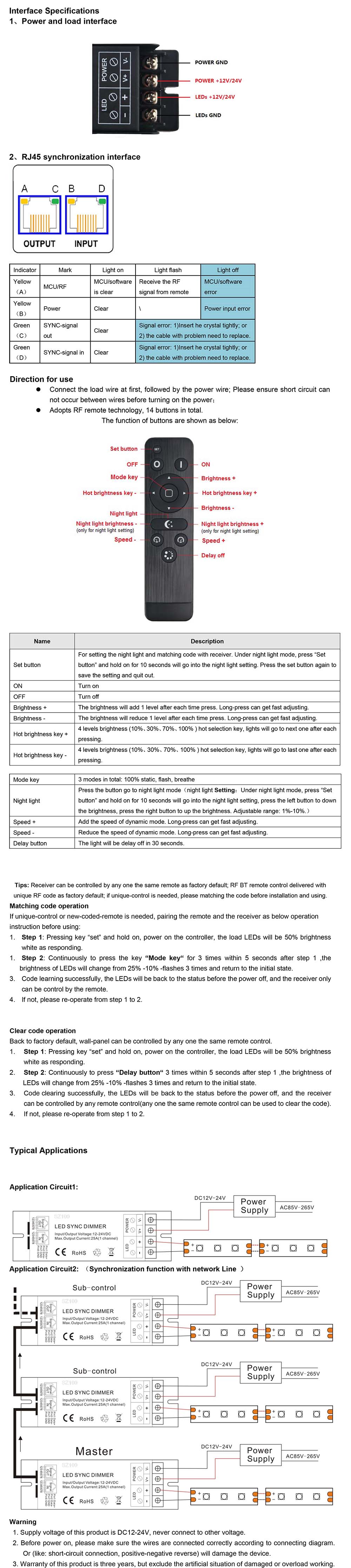 Single Color Dimmers