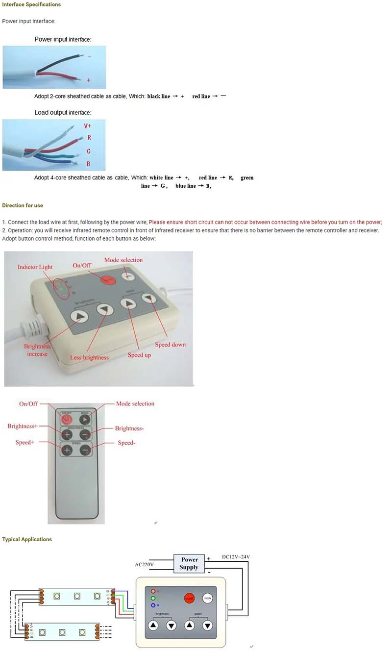 Waterproof IR LED Controller
