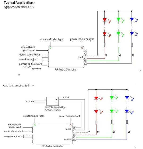 12V Sound RGB LED Controller
