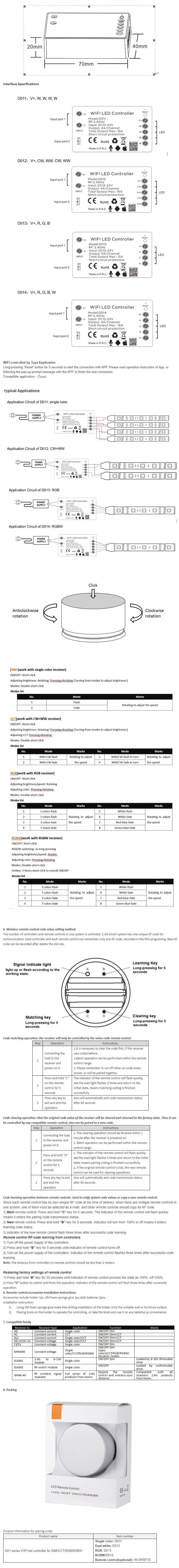 12V Light Dimmer With WIFI Control