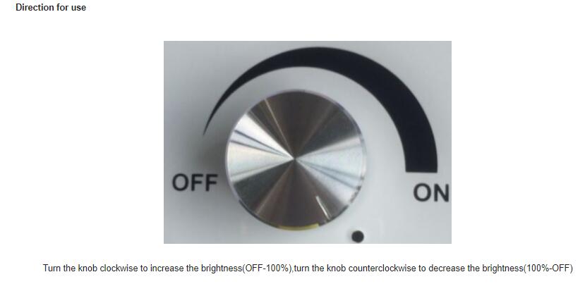 Knob Wall Panel Dimmer Direction For Use