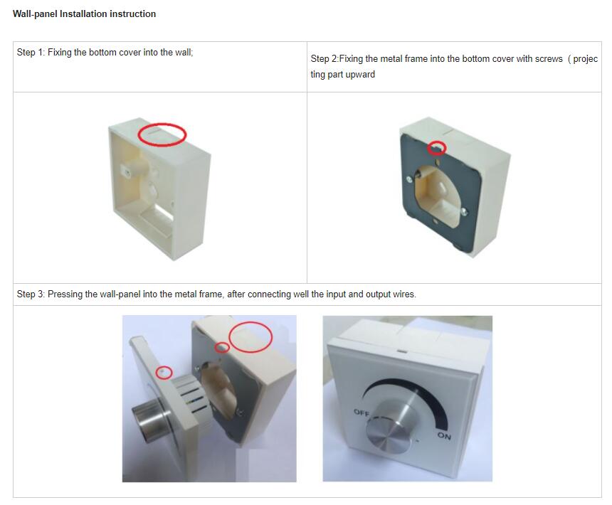 Knob Wall Panel LED Dimmer Installation