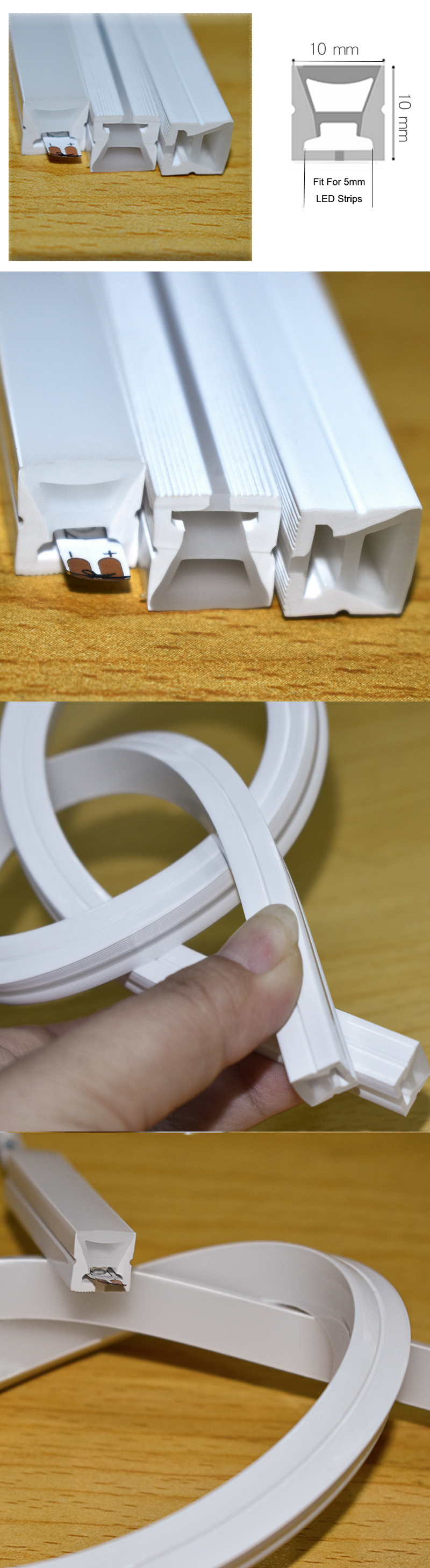 The details of IP67 wterproof silicone LED channels