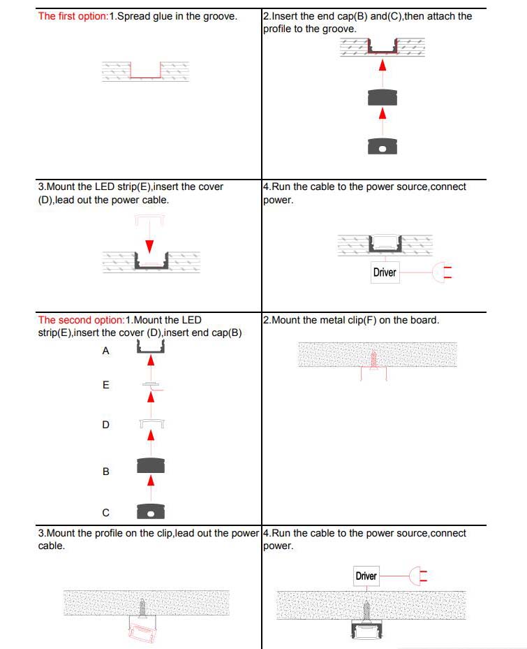 Linear LED Alu Profiles