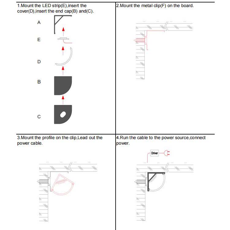 Corner Mounted LED Profile
