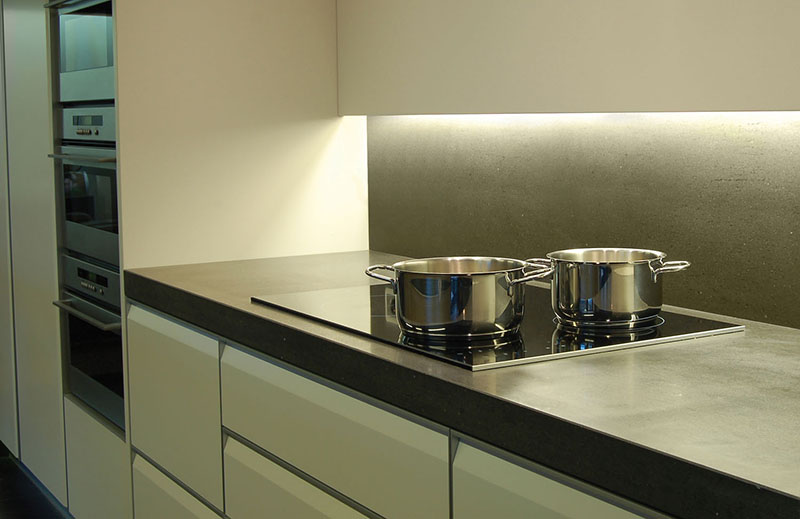 Installed the corner mounted LED alu profiles under-cabinet in kitchen