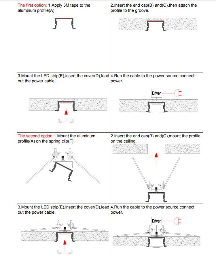 LED Aluminium Profiles With Flange