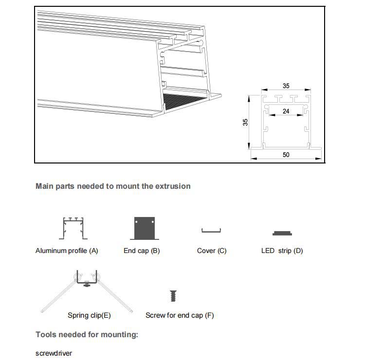 Recessed LED Extrusion