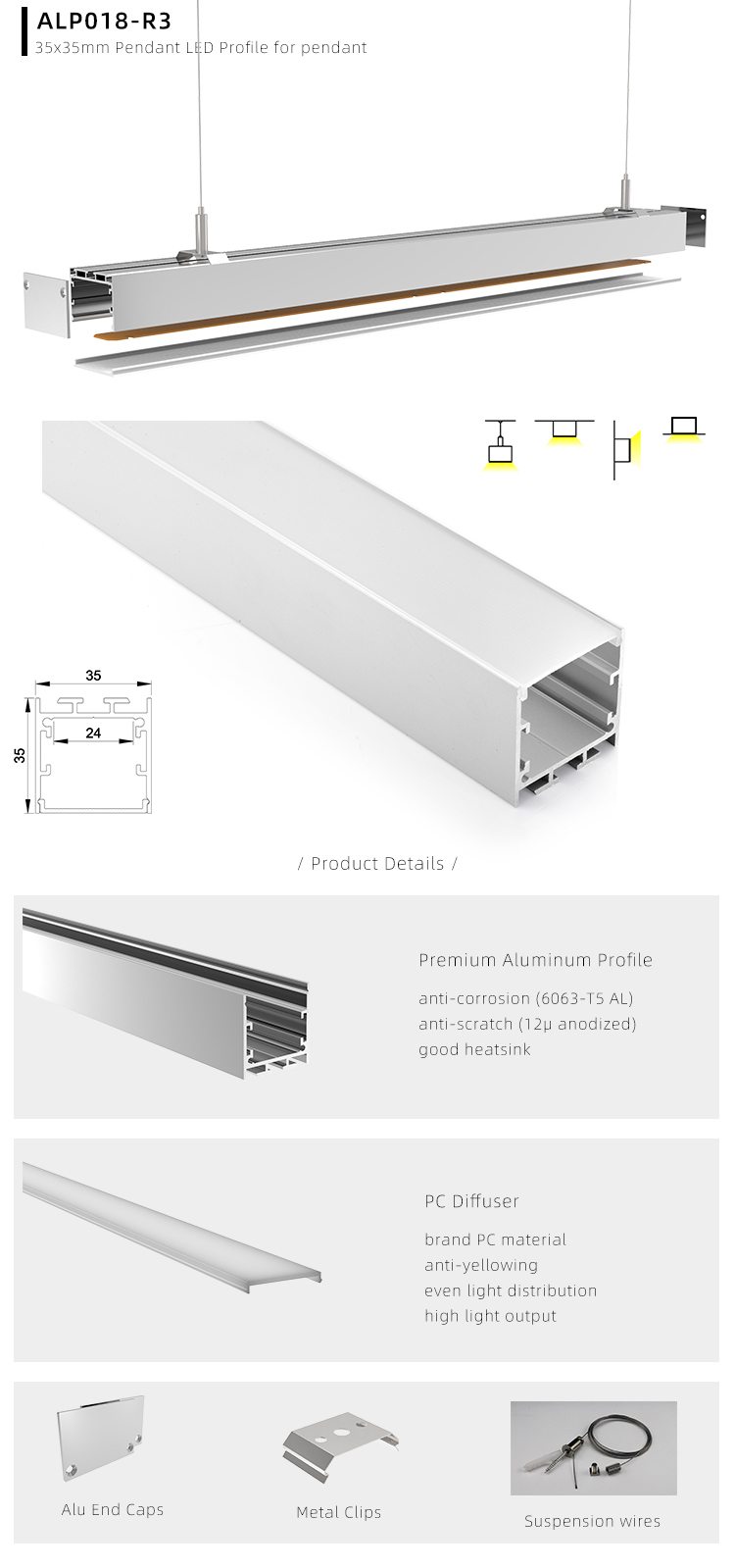 LED Light Profiles Installation