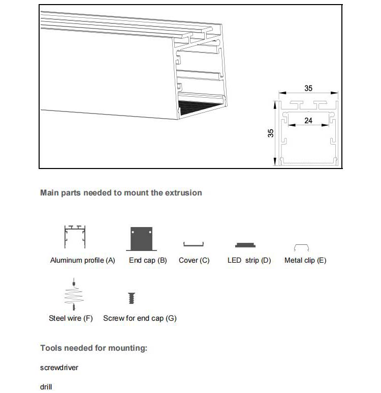 Pendant LED Light Profile
