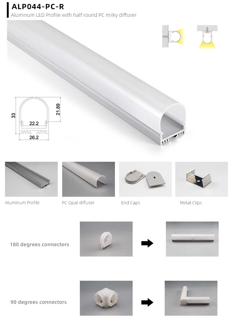 LED Strip Diffuser Profiles Installation