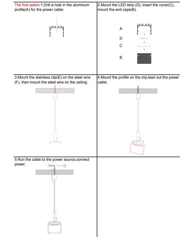 How To Install Ceiling Pendant LED Extrusion