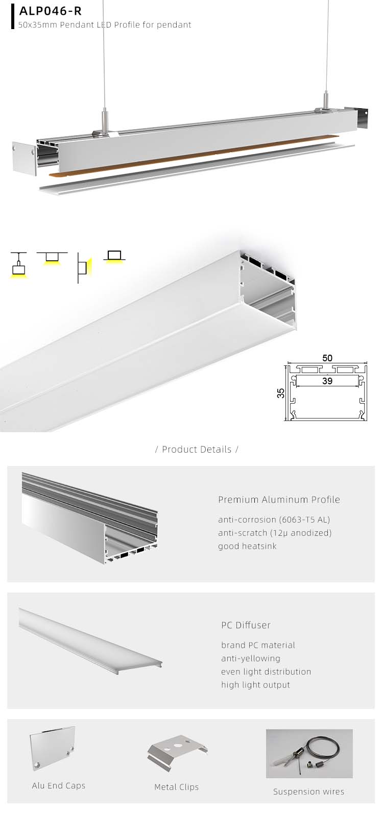 LED Strip Light Extrusion Installation
