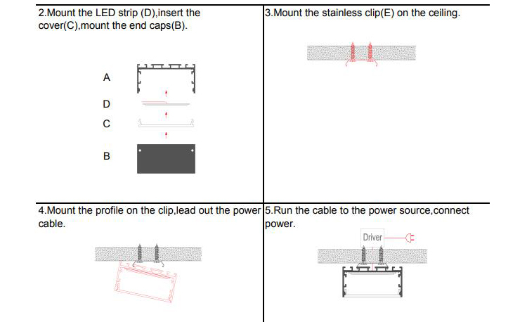 How To Install Surface Mounted LED Light Aluminium Profiles