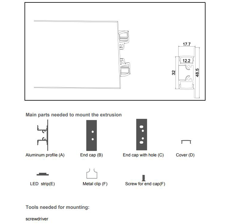 Up And Down Light LED Housing