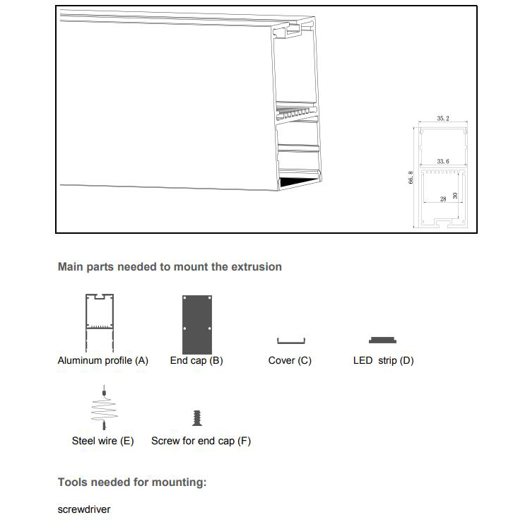 Pendant Deep LED Channel