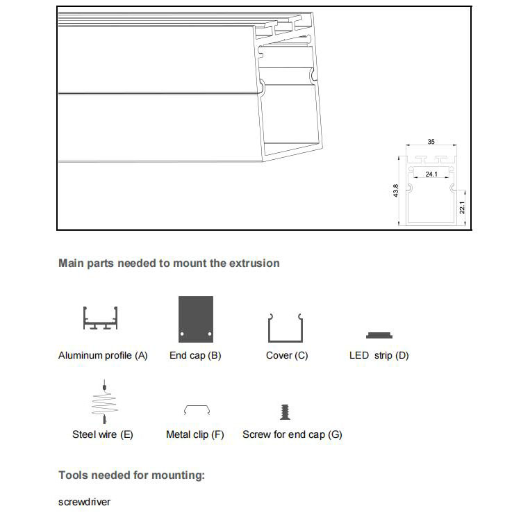 LED Channel With Diffuser
