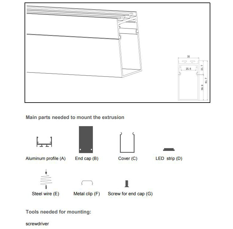 LED Tape Extrusions Diffusers