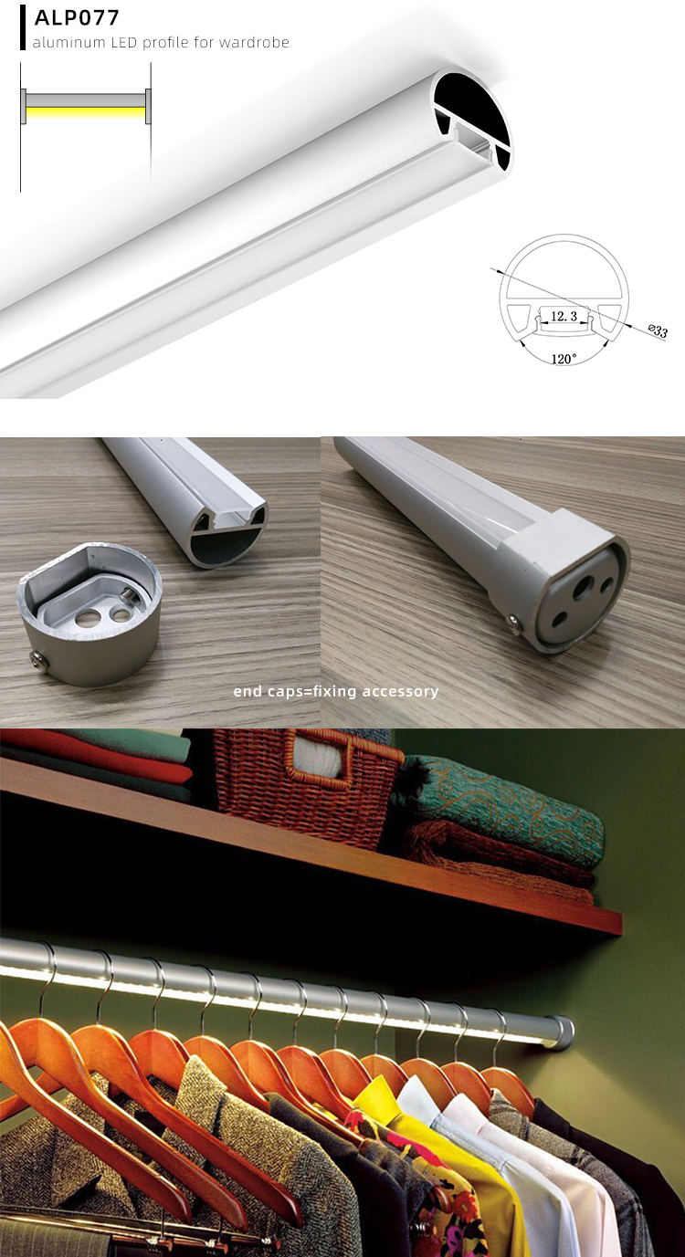 The details of wardrobe LED profile, installation, and application