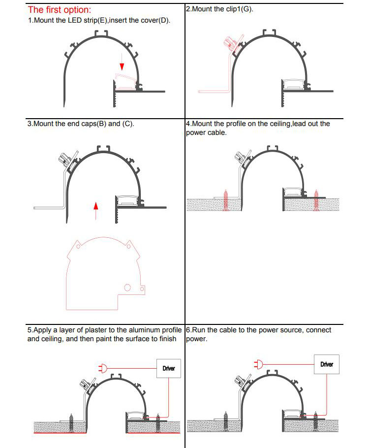 How to install ALP078 indirect lighting channels on ceilings