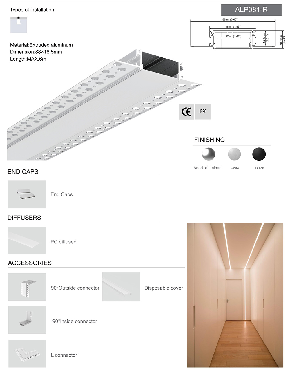 LED Drywall Extrusion Application