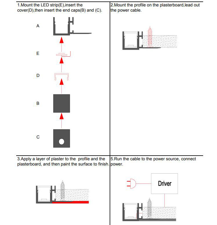 How to install the shadow gap recessed LED channels