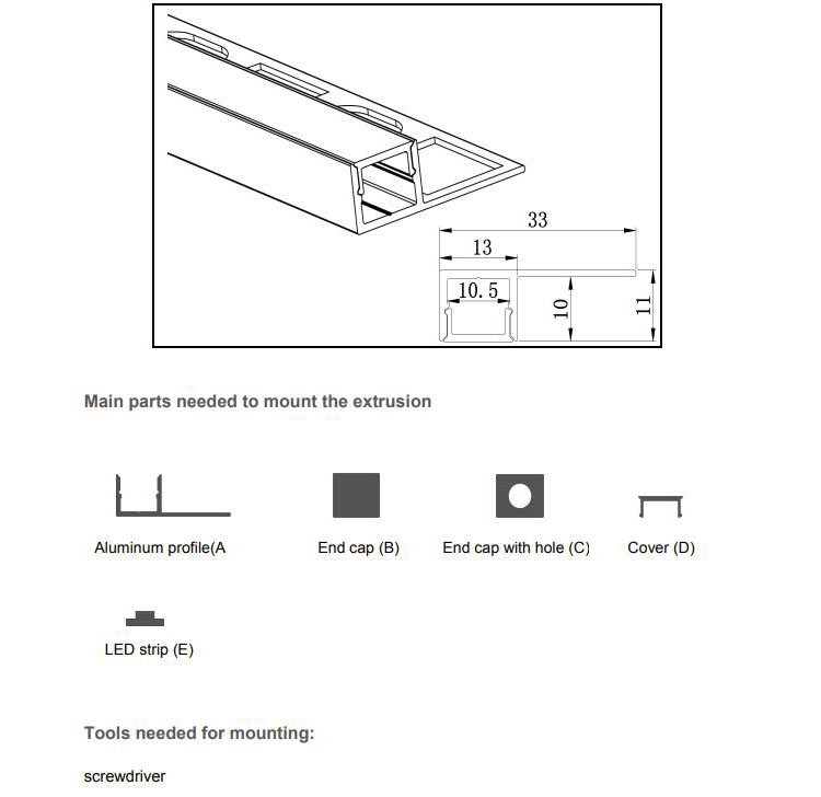 What others you need except the tile LED profiles