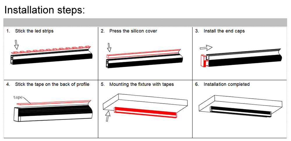 How To Install Super Slim Aluminum LED Profiles