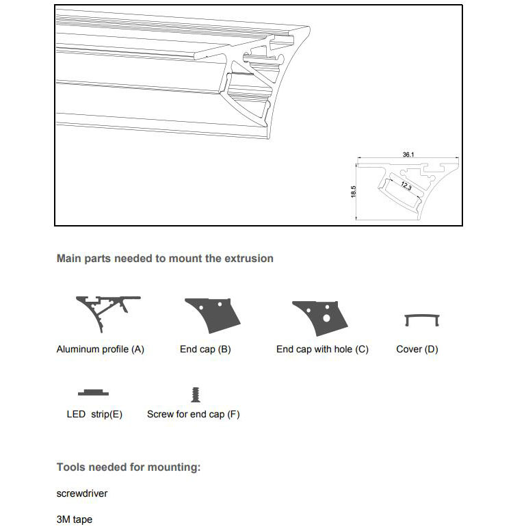 Surface Mounted LED Strip Profiles