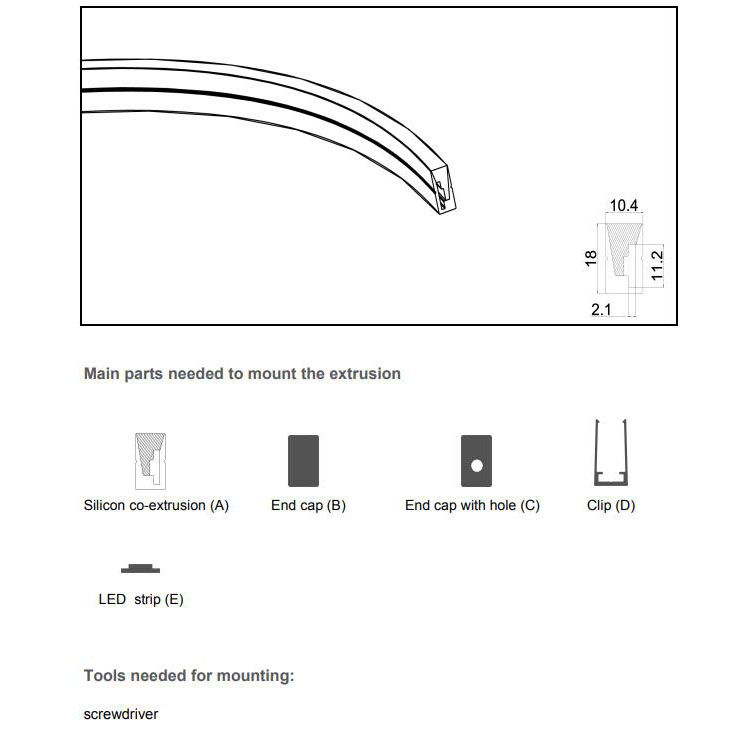Side View Silicone LED Profile