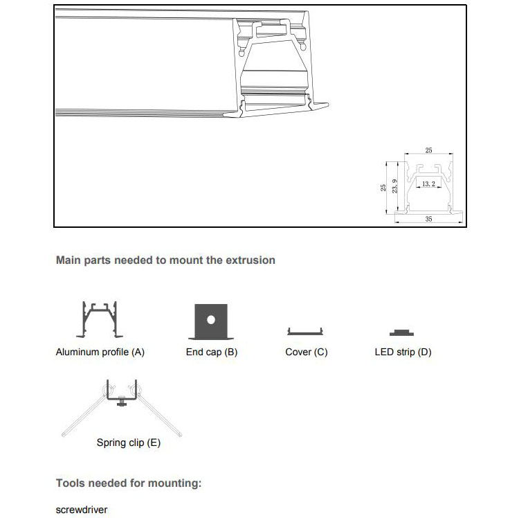 Recessed LED Channels And Diffusers