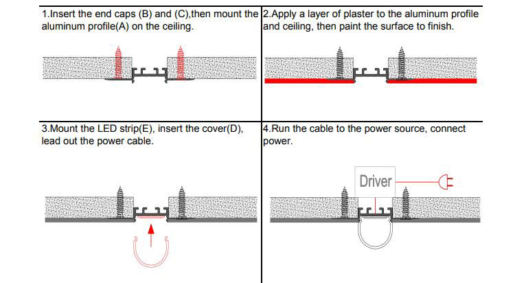 How To Install LED Strip Light Extrusion