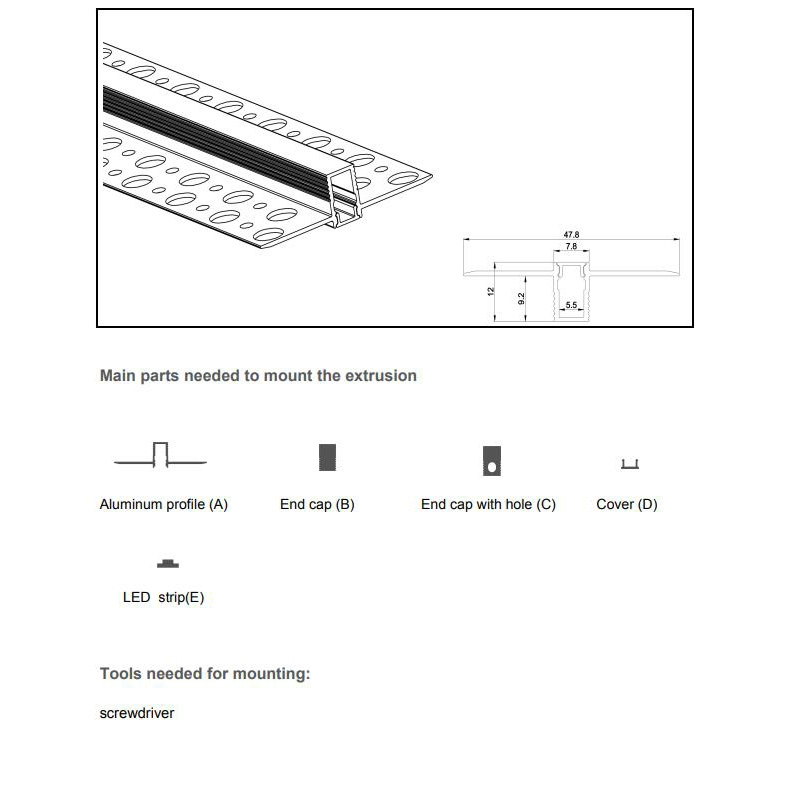 Dry Wall Trimless LED Profiles