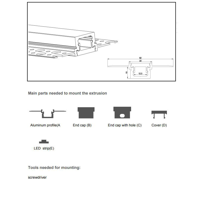 Plaster-In LED Profiles