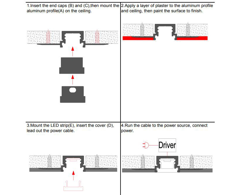 Plasterboard LED Profiles