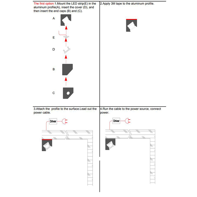 How to install the super slim aluminum LED channels