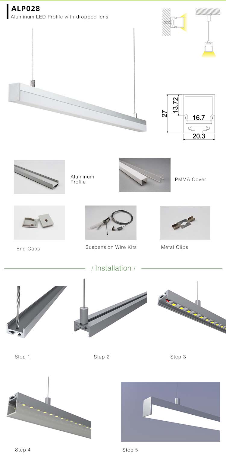 Aluminium Channel For LED Strips Installation