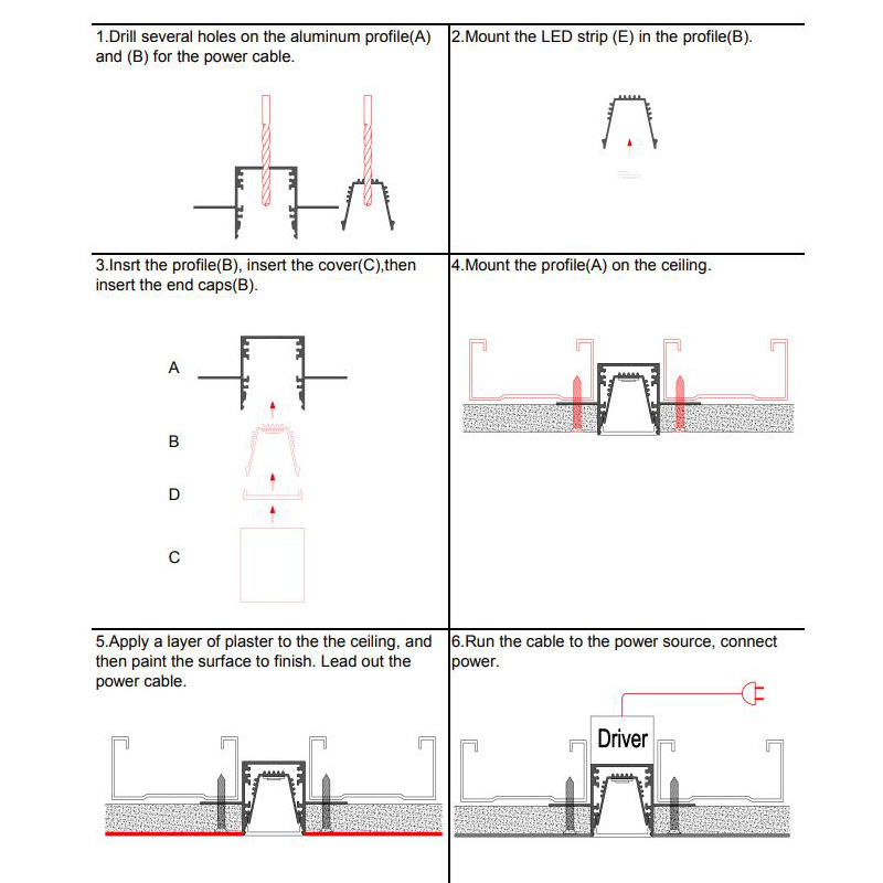 LED Profiles For Dry Wall
