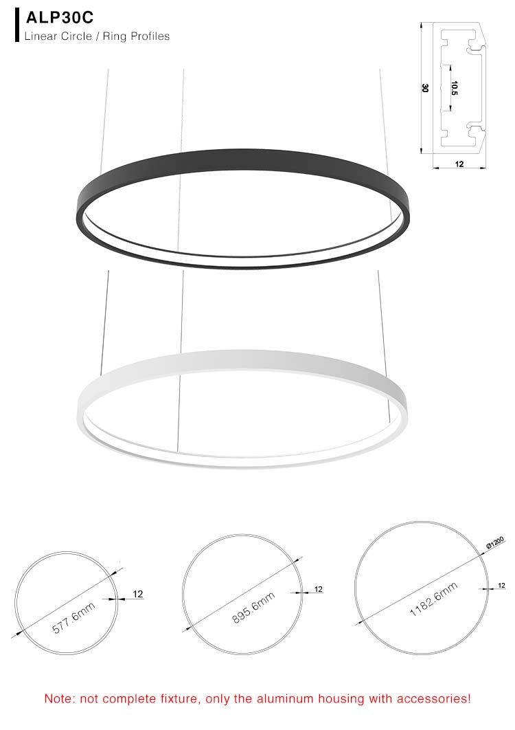 Ring LED Aluminium LED Profile Installation
