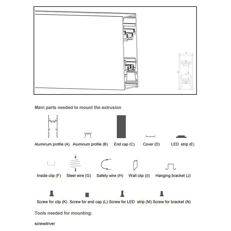 Pendant Aluminum Profiles