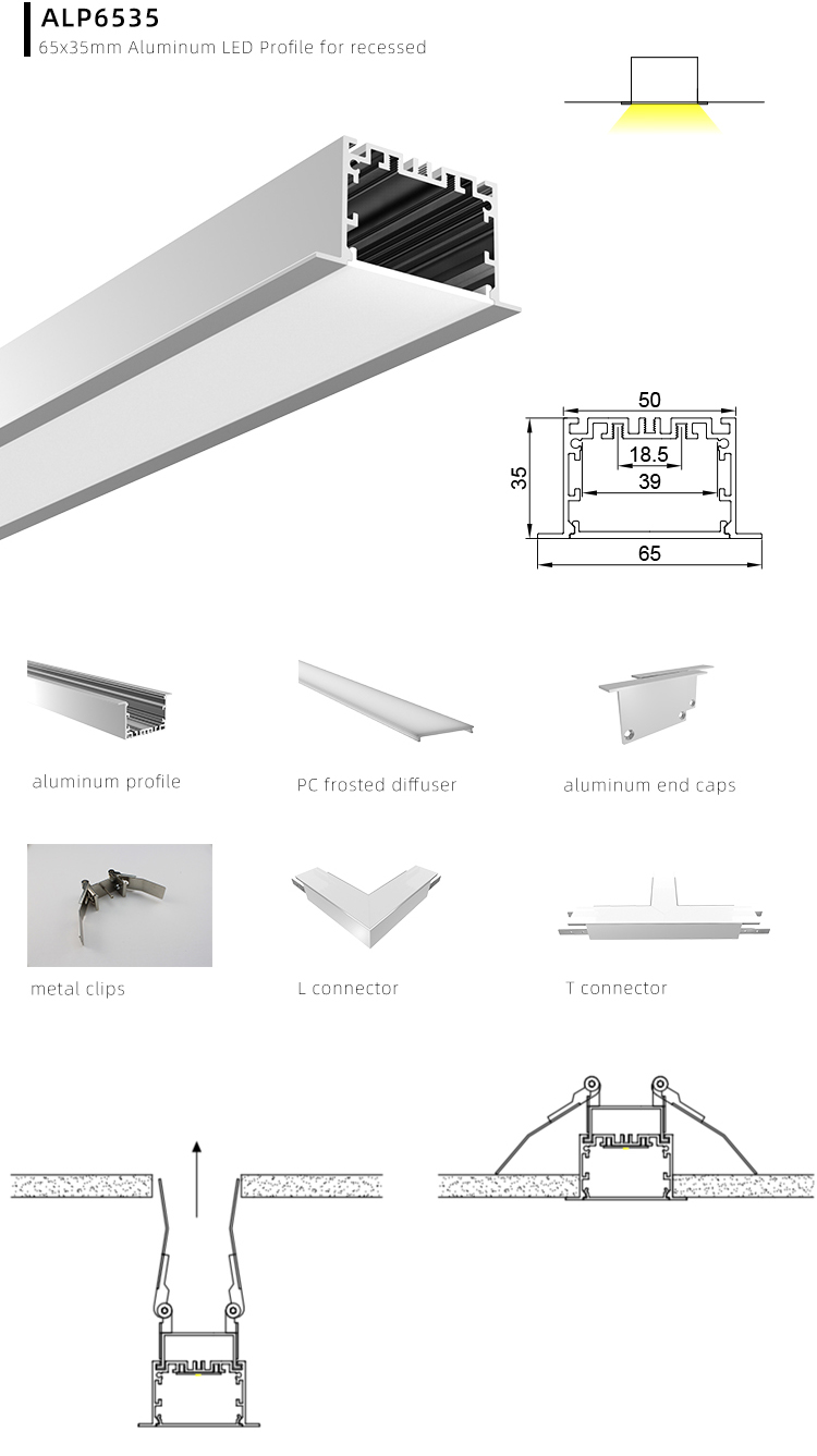 LED Linear Light Aluminum Profile